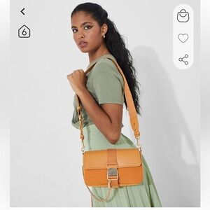 Charles and Keith Aspen Metallic Belt Buckle Shoulder Bag